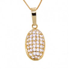 PINGENTE OVAL - AB 0,42 CT - 42 Ø