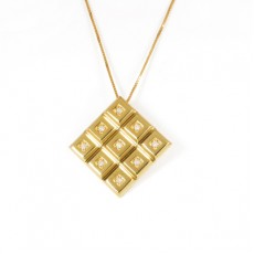 PINGENTE QUADRAS - GRANDE - AB 0,05 CT - 9 Ø