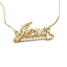 GARGANTILHA JESUS - MANUSCRITO ZIRCONIA BRANCA - 8 Ø