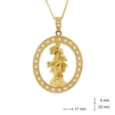 PINGENTE NOSSA SENHORA DESATADORA DOS NOS C/ 1,70G OURO 18K