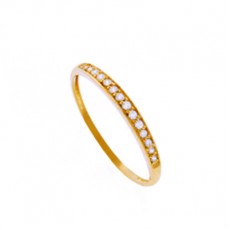 ANEL APARADOR ESTREIRO C/1,3G OURO18K E 0,08CT BRILHANTE
