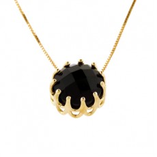 GARGANTILHA MARQUESA C/ 1,8G OURO 18K E 01 ONIX