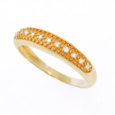 ANEL APARADOR C/ 2,40G OURO 18K E 0,09CT BRILHANTE