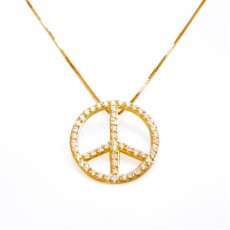 PINGENTE PAZ - GRANDE - AB 0,34 CT - 52 Ø