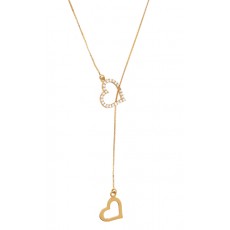 COLAR LARIAT LOVE COM 2,10G OURO 18K E 0,12CT BRILHANTE