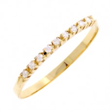 MEIA AL. C/ 0,70G OURO 18K E 0,08CT BRILHANTE